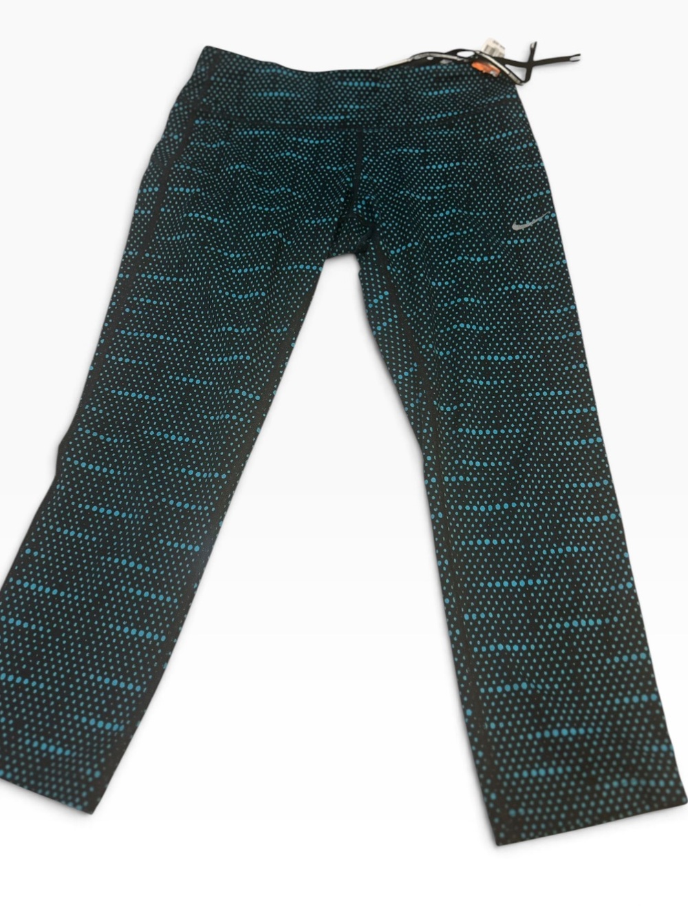 Nike Black and Teal Dotted Leggings